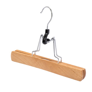 23cm Pant And Skirt Wooden Hanger w/Snap-Lock Sold in Bundle of 25/50/100 - Mycoathangers