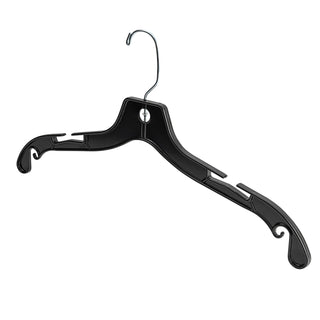 44cm Black Plastic Top Hanger Sold in Bundles of 25/50/100
