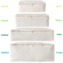 LUSH 10oz Extra Thick Pure Natural Cotton Storage Bags - Large - ( Enhanced Zip Line & Extra Thick Handles) - Mycoathangers