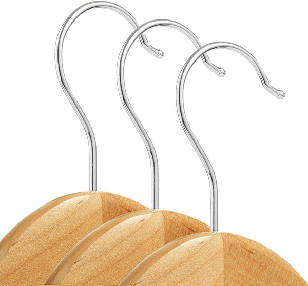 44.5cm Natural Wooden Suit Hanger With Bar 12mm thick Sold in Bundle of 20/50/100 - Mycoathangers