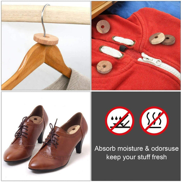 Natural Cedar Rings for Clothes Storage - Sold in bundles of 36/72/108 pcs - Mycoathangers