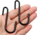 Small Size Heavy Duty S Metal Hooks - Matte Black - 304 Stainless Steel with 4mm Thick - Mycoathangers
