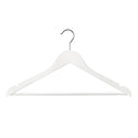 44.5cm White Wooden Suit Hanger With Bar 12mm thick Sold in Bundle of 25/50/100 - Mycoathangers