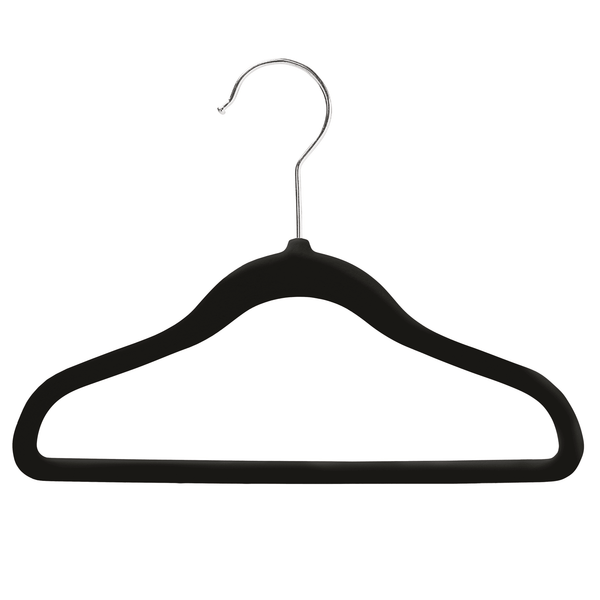 25cm Kids Size Slim-Line Black Suit Hanger with Chrome Hook Sold in Bundles of 20/50/100 - Mycoathangers