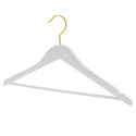 44.5cm White Wooden Suit Hanger With (Gold Hook) 12mm thick Sold in Bundle of 25/50/100 - Mycoathangers
