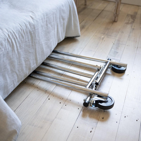 Home Essential Chrome Metal Rolling Garment Rack (100kgs Weight Capacity) Sold in 1/5 - Mycoathangers