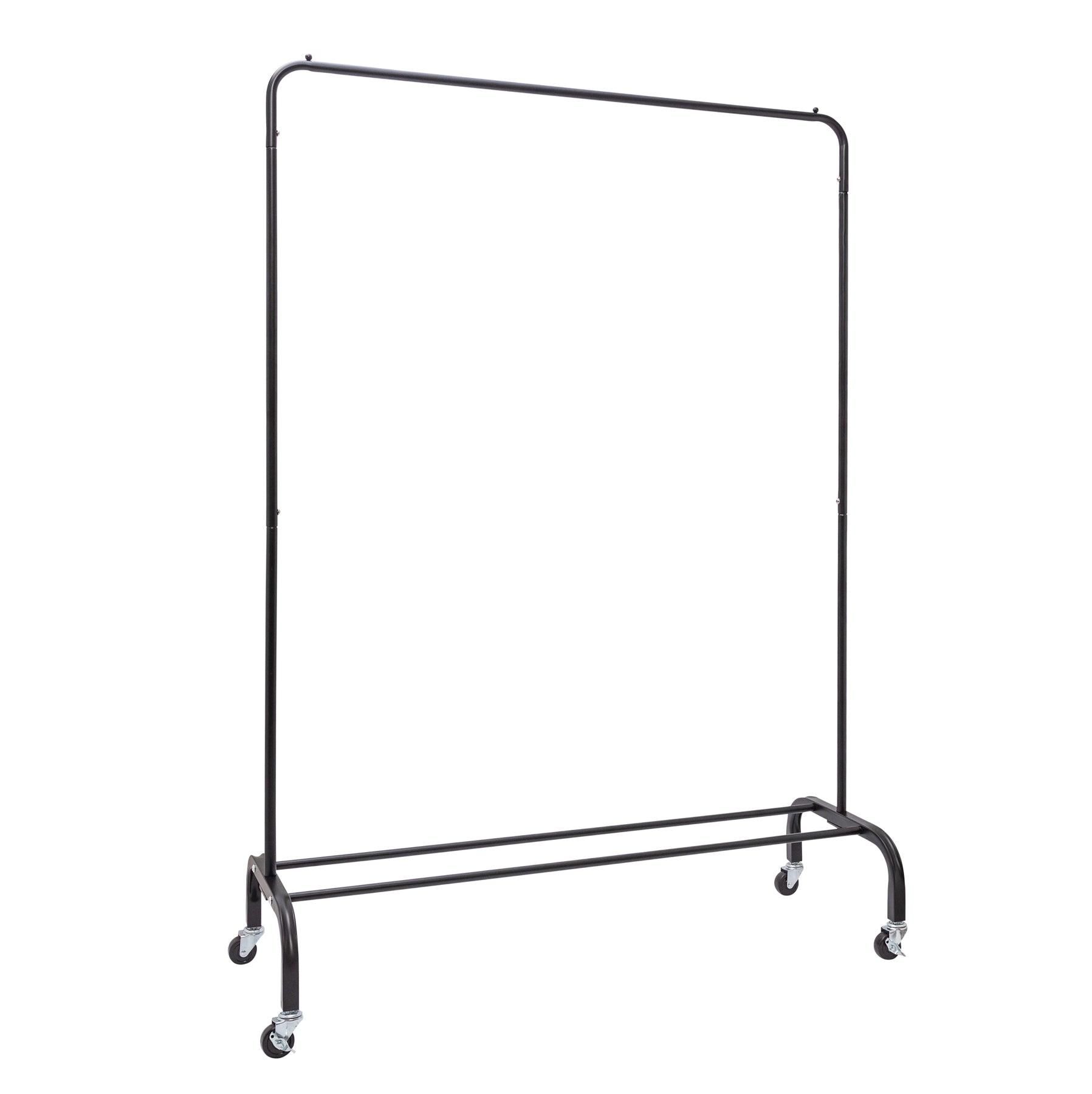 Home Essential Metal Clothes Rack Black 50kgs Weight Capacity