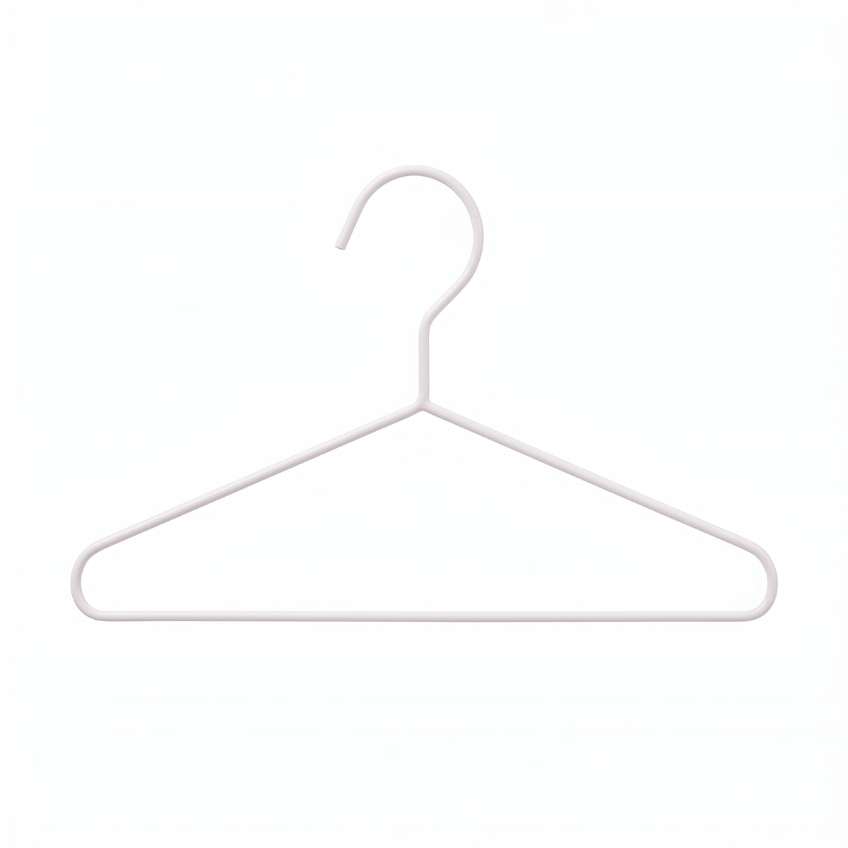 30.5cm Kid Size Metal Clothes Hanger (3.5mm thick) Matte White Sold in Bundles of 25/50/100