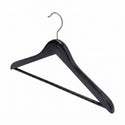 44.5cm Premium Black Wood Hanger With Bar 20mm Thick Sold in 10/20/50