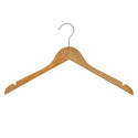 44.5cm Natural Wooden Top Hanger 12mm thick Sold in Bundle of 20/50/100