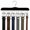 Black Belt wood Hangers with belts on