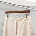 35.5cm Walnut Wooden Pant Hanger With Clips Sold in Bundle of 10/20/50/100
