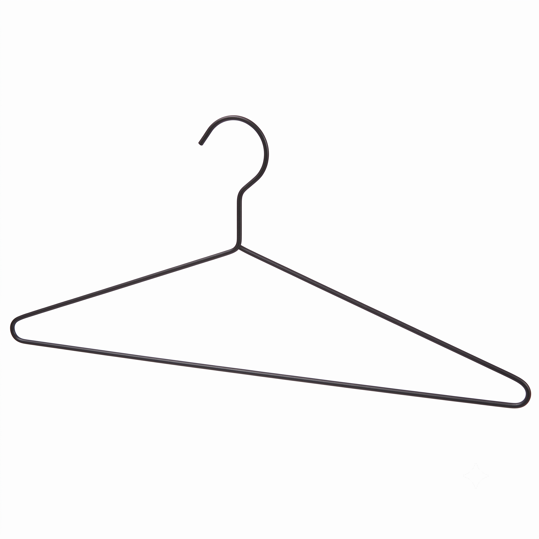 43cm Matte Black Metal Suit Hanger (3.5mm thick) w/Notches Sold in Bundles of 25/50/100