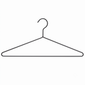 43cm Matte Black Metal Suit Hanger (3.5mm thick) w/Notches Sold in Bundles of 25/50/100