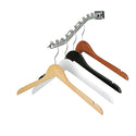 44.5cm Black Wooden Top Hanger 12mm thick Sold in Bundle of 10/20/50/100