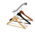 44.5cm Black Wooden Suit Hanger With Bar 12mm thick Sold in Bundle of 10/20/50/100