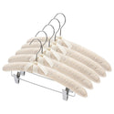 38cm Natural Cotton Canvas Hangers w/Chrome Clips - Sold 10/20/50 - Mycoathangers