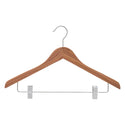44.5cm Premium Combination Natural Cedar Hanger w/Clips 12mm thick -Sold In Bundles of 10/20/50 - Mycoathangers