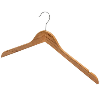 44.5cm Natural Wooden Top Hanger 12mm thick Sold in Bundle of 25/50/100 - Mycoathangers