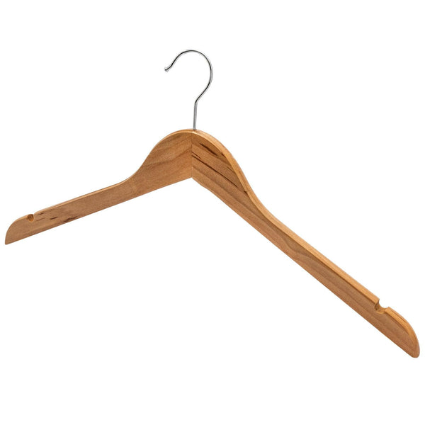 17'' Natural Wooden Top Hanger 12mm thick Sold in Bundle of 25/50/100