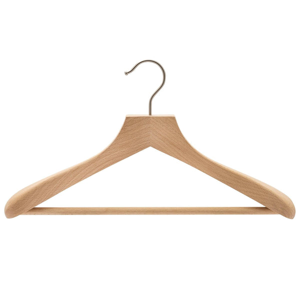 46cm Premium European Beech Wood Suit Hangers 50mm Thick Shoulders - Sold In 2/6/10 - Mycoathangers