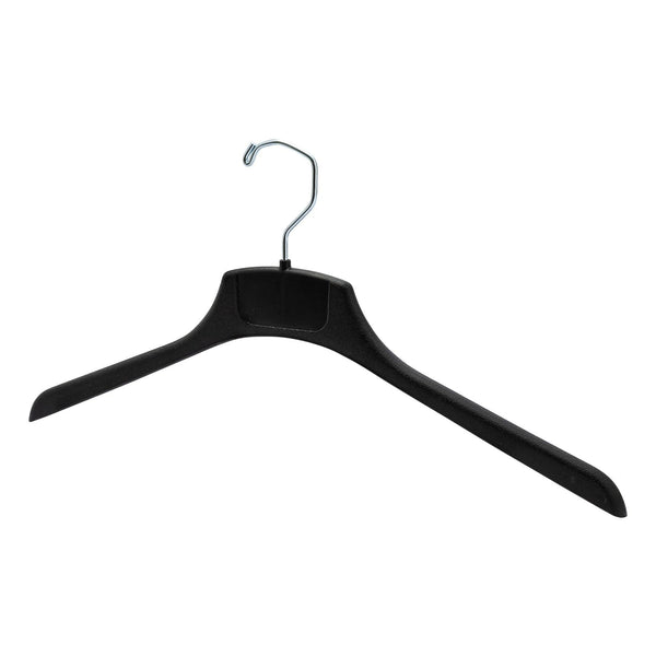 18'' Black Plastic Man's Top/Skirt Hanger Sold in Bundles of 25/50/100