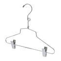 12'' Kid Size Chrome Metal Combination Hanger (3.5mm thick) With Clips Sold in Bundles of 25/50/100