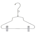 30.5cm Kid Size Chrome Metal Combination Hanger (3.5mm thick) With Clips Sold in Bundles of 25/50/100 - Mycoathangers