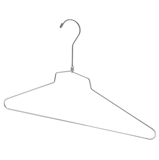 43cm Chrome Metal Hanger (3.5mm thick) With Bar Sold in Bundles of 25/50/100 - Mycoathangers