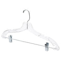44cm Clear Plastic Combination Hanger (100% transparent) Sold in Bundles of 25/50/100 - Mycoathangers