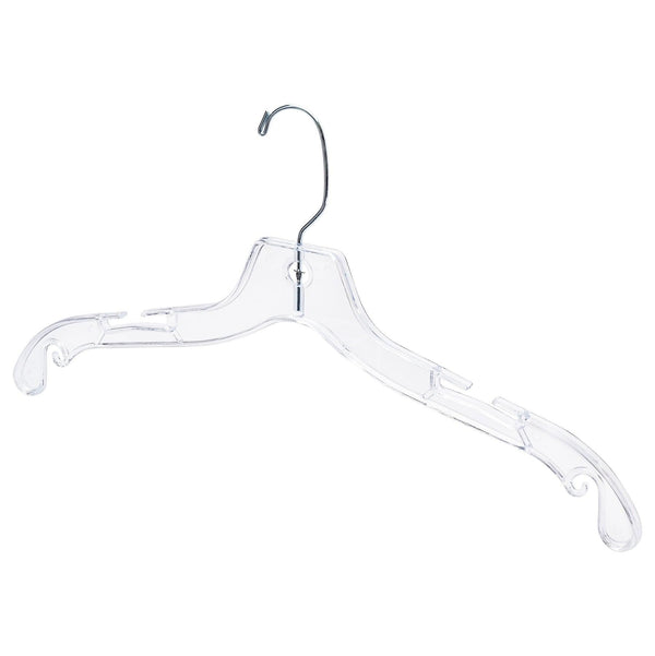 44cm Clear Plastic Top Hanger (100% transparent) Sold in Bundles of 25/50/100 - Mycoathangers