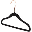 25cm Kids Size Slim-Line Black Suit Hanger with ROSE GOLD Hook Sold in Bundles of 20/50/100 - Mycoathangers