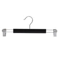 35.5cm Black Wooden Pant Hanger With Clips 12mm thick Sold in Bundle of 10/20/50/100