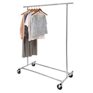 Home Essential Chrome Metal Rolling Garment Rack (100kgs Weight Capacity) Sold in 1/5