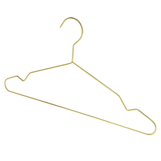 43cm Gold Colour Metal Suit Hanger (3.5mm thick) w/Notches Sold in Bundles of 25/50/100 - Mycoathangers