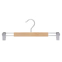 35.5cm Raw Wooden Pant Hanger With Clips 12mm thick Sold in Bundle of 20/50/100 - Mycoathangers