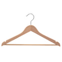 44.5cm Premium European Beech Wood Hanger With Bar 15mm Thick Sold in 10/20/50