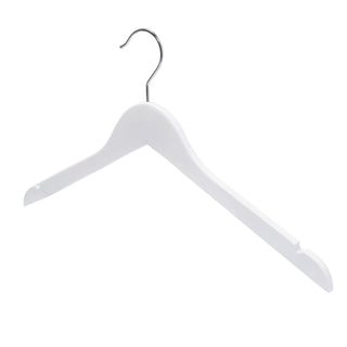 44.5cm White Wooden Top Hanger 12mm thick Sold in Bundle of 25/50/100 - Mycoathangers