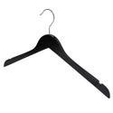 44.5cm Black Wooden Top Hanger 12mm thick Sold in Bundle of 25/50/100 - Mycoathangers