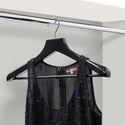 46cm Premium Black Wooden Suit Hanger With Bar 50mm thick Sold 2/6/10/20