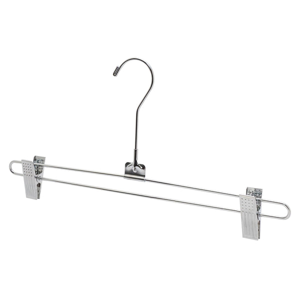 14'' Metal Pant/Skirt Hanger With Clips (3.5mm thick) Sold in Bundle of 25/50/100