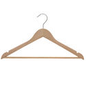 44.5cm Premium Natural Raw Wood Hanger With Bar & NO Lacquer 12mm thick Sold in Bundle of 25/50/100 - Mycoathangers