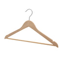 17'' Premium Natural Raw Wood Hanger With Bar & NO Lacquer 12mm thick Sold in Bundle of 25/50/100