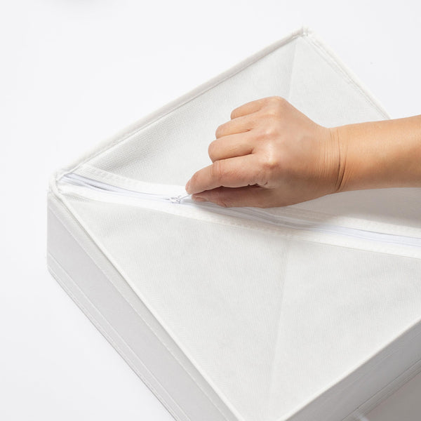 Home Basic Non Woven Drawer Storage Boxes (8 Pack) With Enhanced Thick Layers - Easy Fordable with Zipper