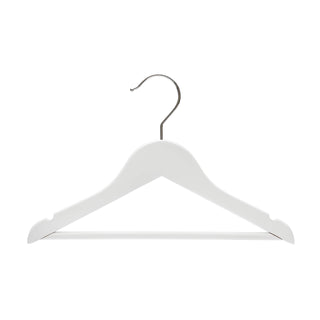 30.5cm White Wooden Baby Hanger w/ Bar Sold in Bundle of 20/50/100