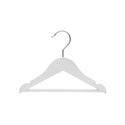 25cm White Wooden Baby Hanger w/ Bar Sold in Bundle of 20/50/100