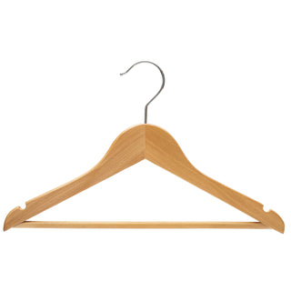 36cm Natural Wooden Baby Hanger w/ Bar Sold in Bundle of 20/50/100