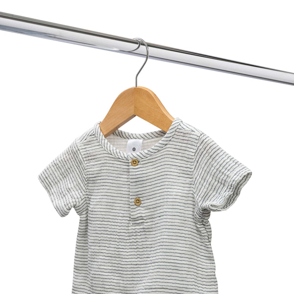 25cm Natural Wooden Baby Hanger w/ Bar Sold in Bundle of 10/20/50/100