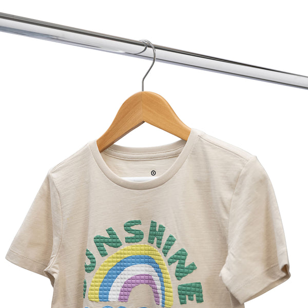 36cm Natural Wooden Baby Hanger w/ Bar Sold in Bundle of 10/20/50/100