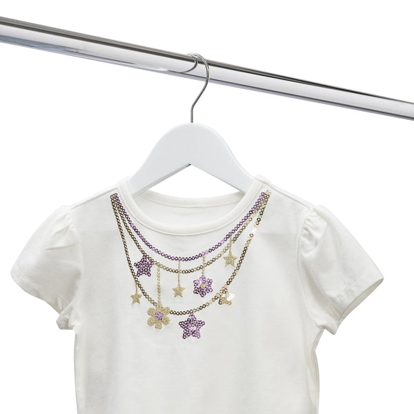 30.5cm White Wooden Baby Hanger w/ Bar Sold in Bundle of 10/20/50/100